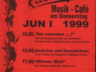 Rieckhof [Juni 1999] – Lesung im Musik Cafe Rieckhof